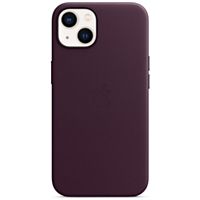 Coque APPLE iPhone 13 Cuir bordeaux MagSafe