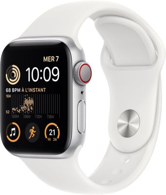 Montre connect e APPLE WATCH SE 40MM Alu Argent Blanc cellular