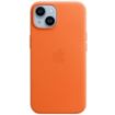 Coque APPLE iPhone 14 Cuir Orange MagSafe