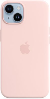 Coque APPLE iPhone 14 Silicone Rose MagSafe