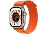 Montre connectée APPLE WATCH 49MM Titane/Boucl Alp Orange Ultra L Cel Reconditionné