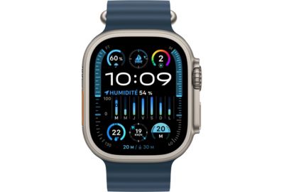 Montre connectée APPLE WATCH Ultra 2 Cellular 49MM Titane/Boucle Ocean Bleu