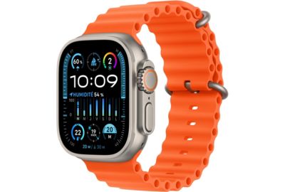 Montre connectée APPLE WATCH Ultra 2 Cellular 49MM Titane/Boucle Ocean Orange