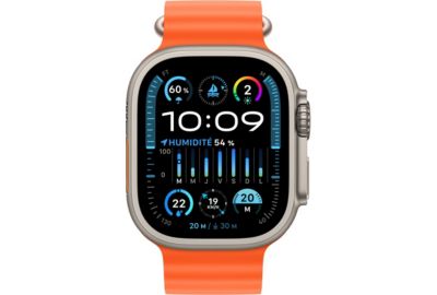 Montre connectée APPLE WATCH Ultra 2 Cellular 49MM Titane/Boucle Ocean Orange