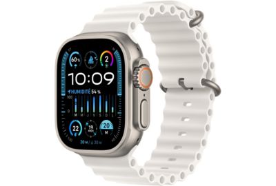 Montre connectée APPLE WATCH Ultra 2 Cellular 49MM Titane/Boucle Ocean Blanc