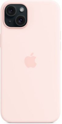 Coque APPLE iPhone 15 Plus MagSafe silic Rose pale