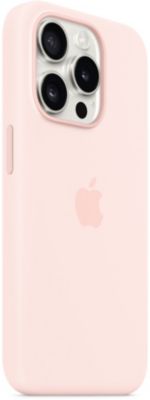 Coque APPLE iPhone 15 Pro MagSafe silic. Rose pale