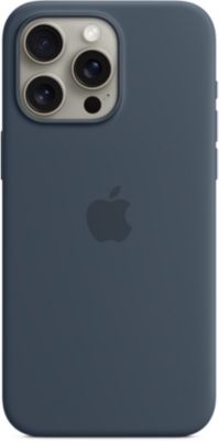 Mobigear Brushed Slim - Coque Apple iPhone 15 Pro Max Coque arrière en TPU  Souple - Bleu 11-8222707 