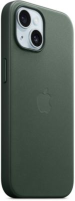 Coque APPLE iPhone 15 MagSafe tissage Chene vert
