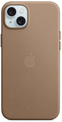 Coque APPLE iPhone 15 Plus MagSafe tissage fin Taupe