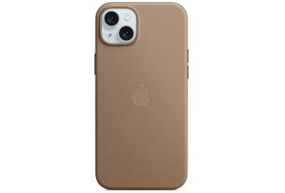 Coque APPLE iPhone 15 Plus MagSafe tissage fin Taupe