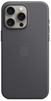 Coque APPLE iPhone 15 Pro Max MagSafe tissu fin Noir