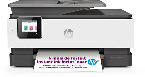 HP OfficeJet Pro 8022e Imprimante tout en un - Jet d'encre couleur – 6 mois  d'Instant Ink inclus avec HP+ (Copie/Scan/Fax/Chargeur auto de documents,  Recto/Verso, Wifi) : : Informatique