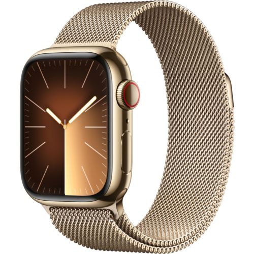 Montre connect e APPLE WATCH Serie 9 Cellular 41mm Acier Or