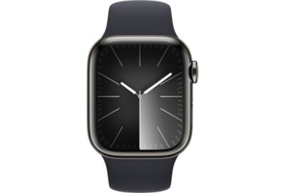 Montre connectée APPLE WATCH Serie 9 Cellular 41mm Acier/Graphite Minuit M/L