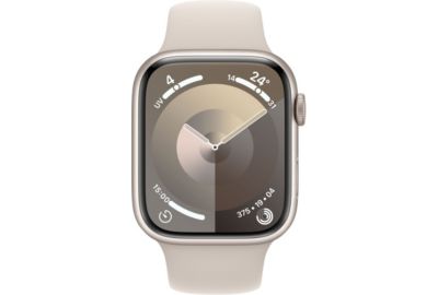 Montre connectée APPLE WATCH Serie 9 Cellular 45mm Aluminium/Lumièrestellaire S/M
