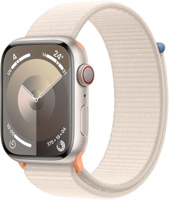 Montre connectée APPLE WATCH Serie 9 Cellular 45mm Aluminium/Lumière Stellaire Loop
