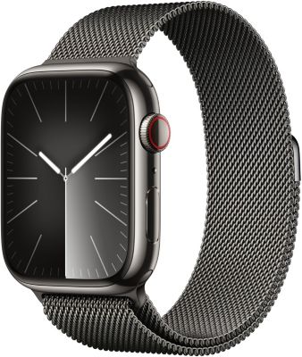 Montre connect e APPLE WATCH Serie 9 Cellular 45mm Acier Graphite