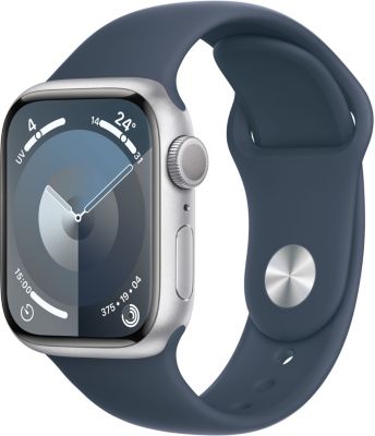 Montre connectée APPLE WATCH Serie 9 41mm Aluminium/Argent Bleu Orage S/M