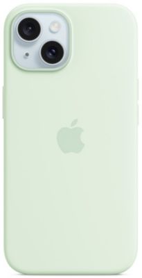 Coque APPLE Iphone 15 MagSafe silicone Menthe douce
