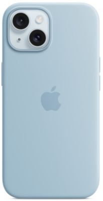 Coque APPLE Iphone 15 MagSafe silicone Bleu clair