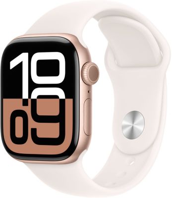 Montre connectee APPLE WATCH Serie 10 42mm Alu/Or Rose S/M C
