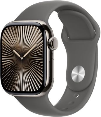 Montre connectee APPLE WATCH Serie 10 46mm Titane Naturel S/