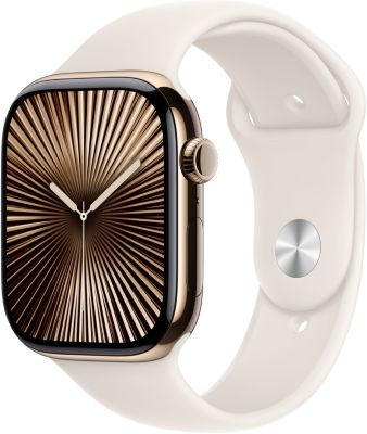 Montre connectee APPLE WATCH Serie 10 46mm Titane Or S/M Cel