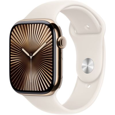 Location Montre connectée APPLE WATCH Serie 10 46mm Titane Or S/M Cellular