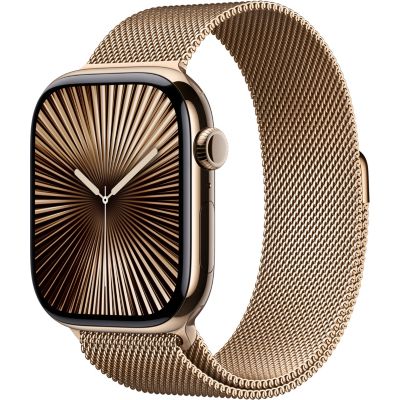 Location Montre connectée APPLE WATCH Serie 10 46mm Titane Or Loop Cellular