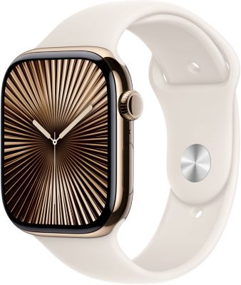 Montre connectée APPLE WATCH Serie 10 42mm Titane Or S/M Cellular