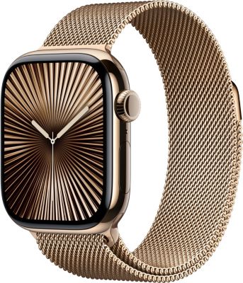 Montre connectée APPLE WATCH Serie 10 42mm Titane Or Loop Cellular