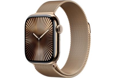 Montre connectée APPLE WATCH Serie 10 42mm Titane Or Loop Cellular