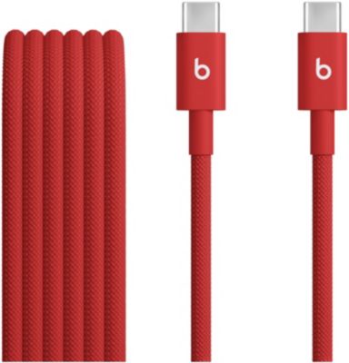 Câble De Charge Beats Tissé Usb-C Vers Usb-C 1M50 Rouge Flash