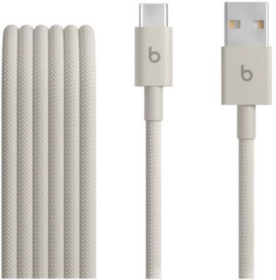 Câble de charge BEATS tissé USB-A vers USB-C 1M50 Gris éclair