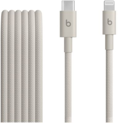 Câble de charge BEATS tissé USB-C vers Lightning 1M50 Gris écl