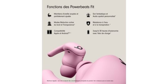 Ecouteurs sport BEATS Powerbeats Fit Rose