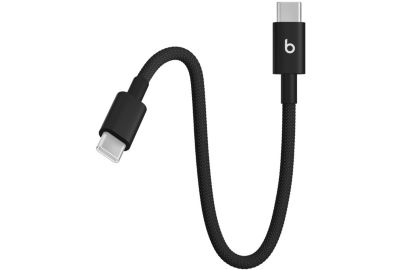 Câble de charge BEATS tissé court USB-C vers USB-C 20 cm Noir
