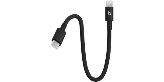 Câble de charge BEATS tissé court USB-C vers Lightning 20 cm N