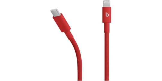 Câble de charge BEATS tissé USB-C vers Lightning 1M50 Rouge fl