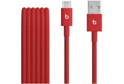 Câble de charge BEATS tissé USB-A vers USB-C 1M50 Rouge flash