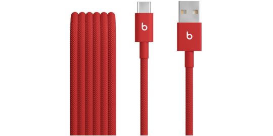 Câble de charge BEATS tissé USB-A vers USB-C 1M50 Rouge flash