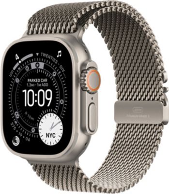 Montre connectee APPLE WATCH 49mm Tit Naturel Milanais Ultra