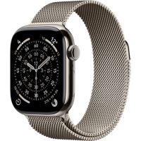 Location Montre connectée APPLE WATCH 42mm Tit Naturel Milan Serie 11 Cellular