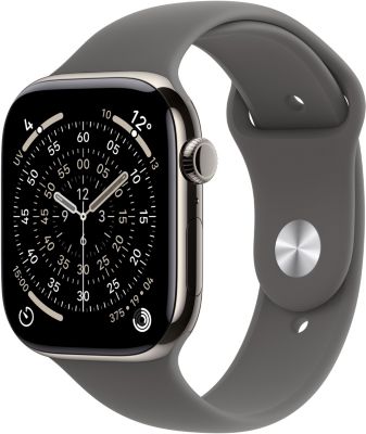 Montre connectee APPLE WATCH 46mm Tit Naturel / Gris Serie 1