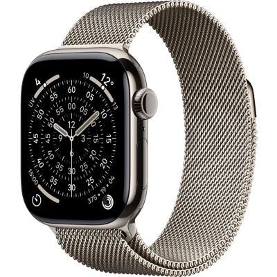 Location Montre connectée APPLE WATCH 46mm Tit Naturel Milan Serie 11 M/L Cell