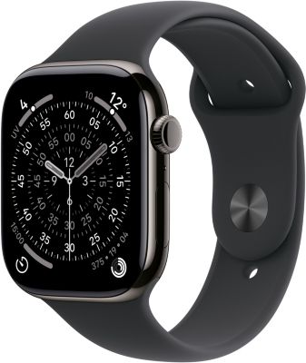 Montre connectee APPLE WATCH 46mm Tit Ardoise / Noir Serie 1