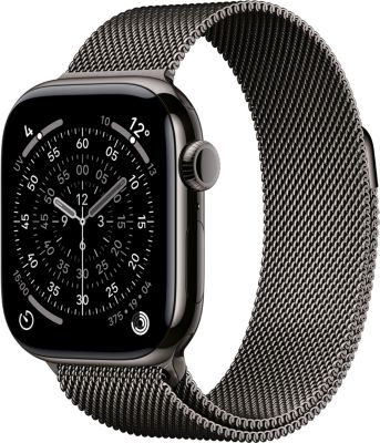 Montre connectee APPLE WATCH 46mm Tit Ardoise Milan Serie 11