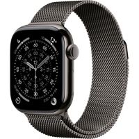 Location Montre connectée APPLE WATCH 46mm Tit Ardoise Milan Serie 11 M/L Cell