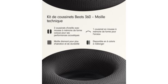 Kit de coussinets BEATS pour casque Beats 360 Noir